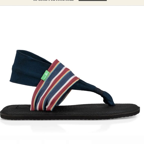 Sanuk Yoga Sling 2 boho beach resort summer sandals women’s size 9 stripes - Picture 3 of 13